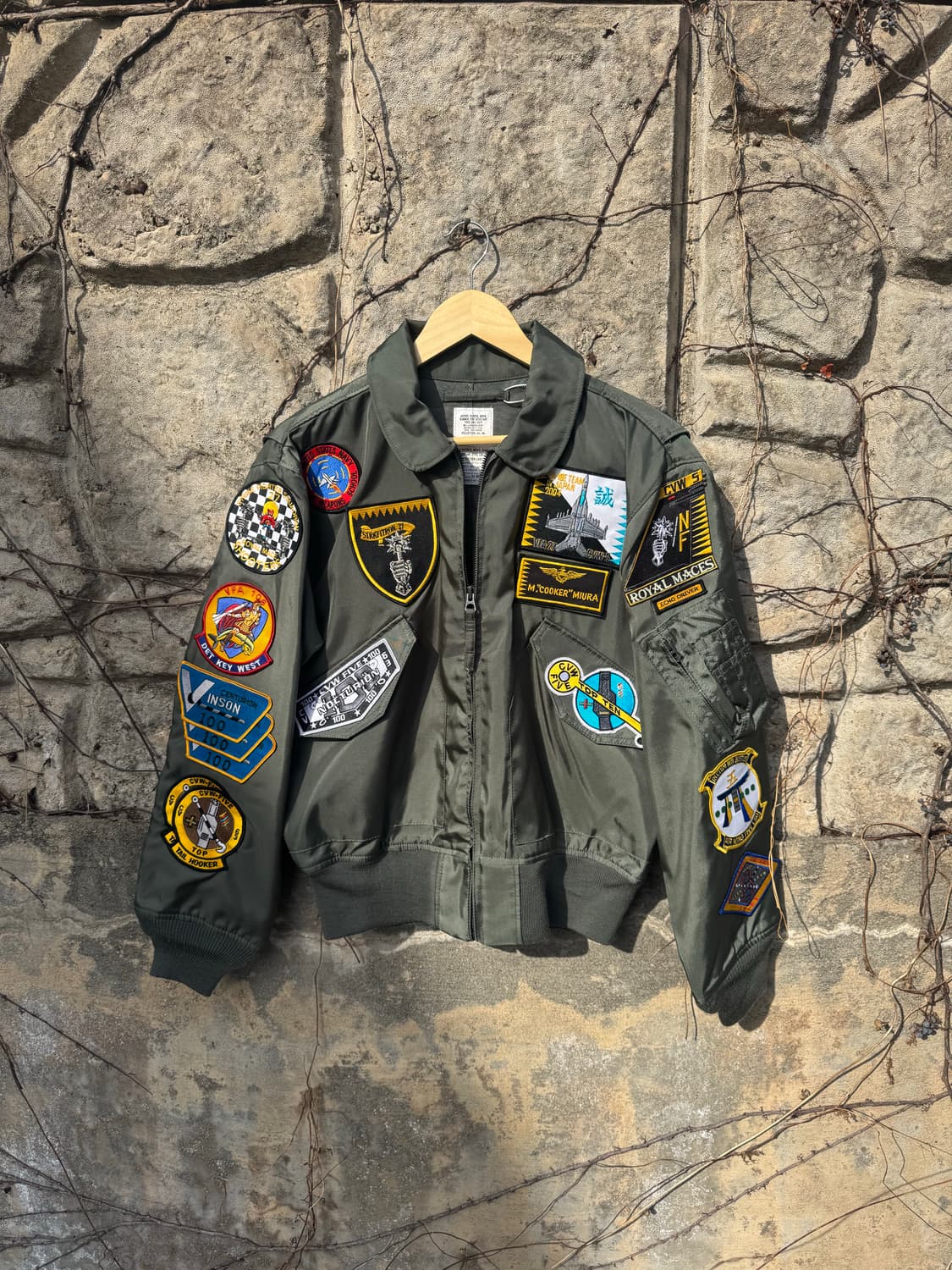 휴스턴 제팬 미군 미공군 복각 cwu-36p 항공 점퍼 자켓 풀패치 상품이미지1