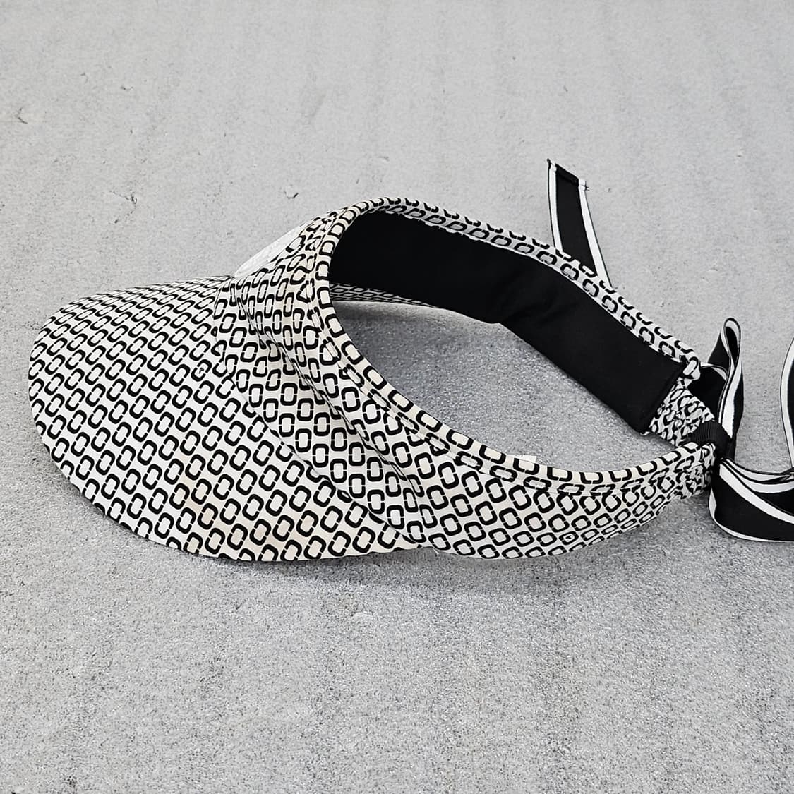 루이까또즈 닥스하운드 패턴 리본 썬바이저  상품이미지4