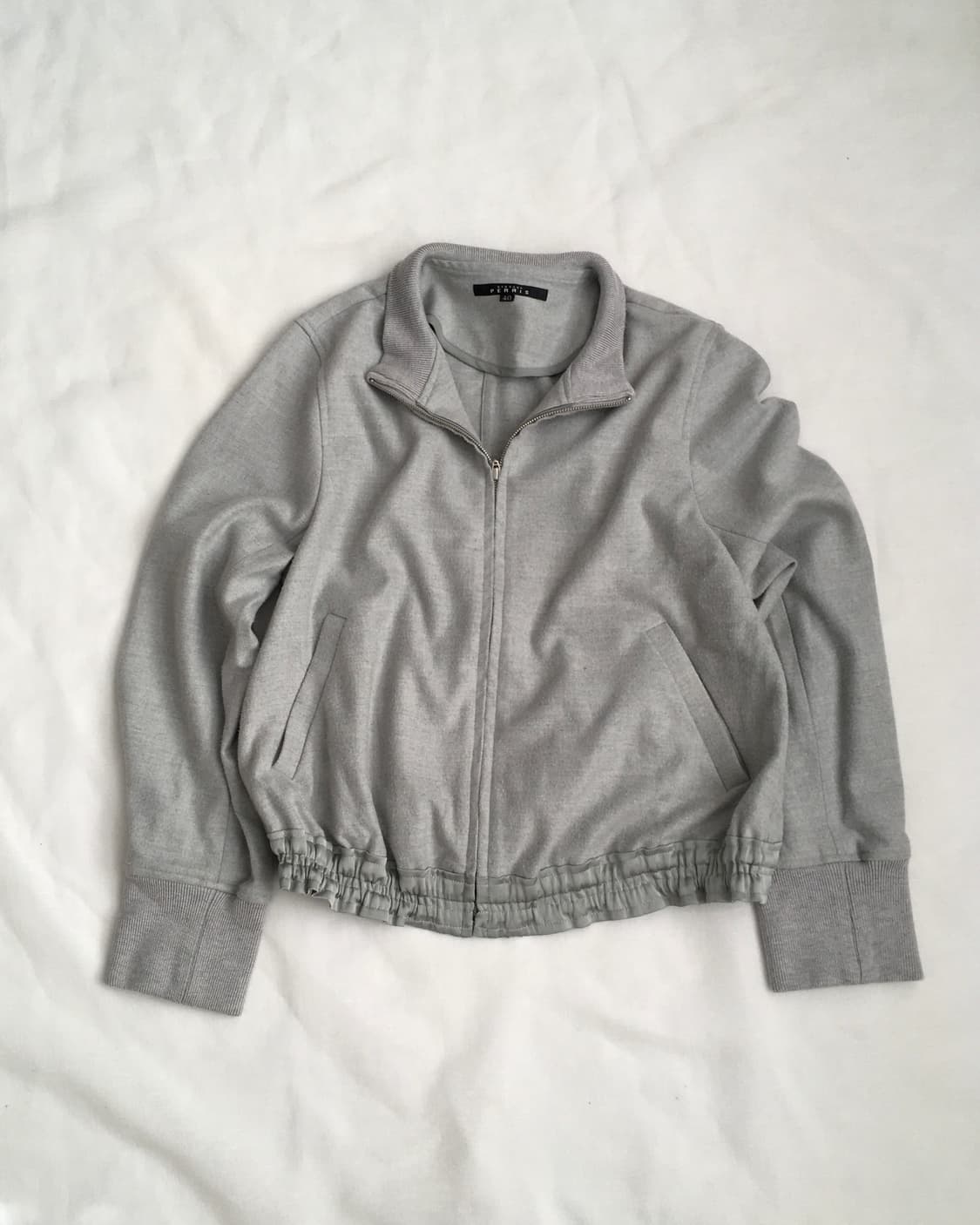 satin frill hem zip-up 상품이미지4