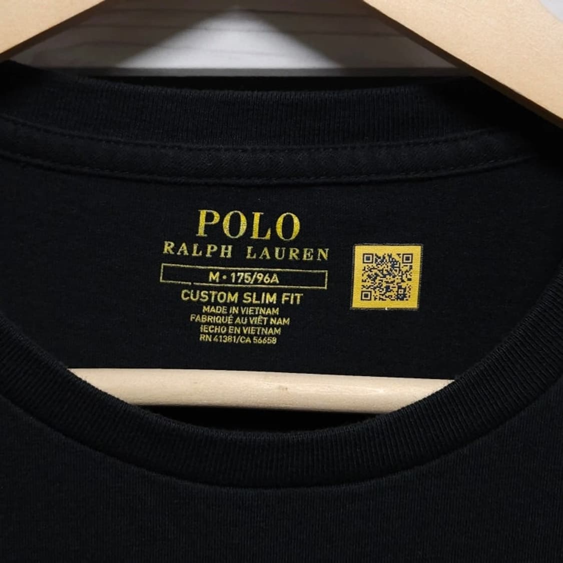 M POLO 폴로 랄프로렌 커스텀슬림 블랙 반팔티 상품이미지5