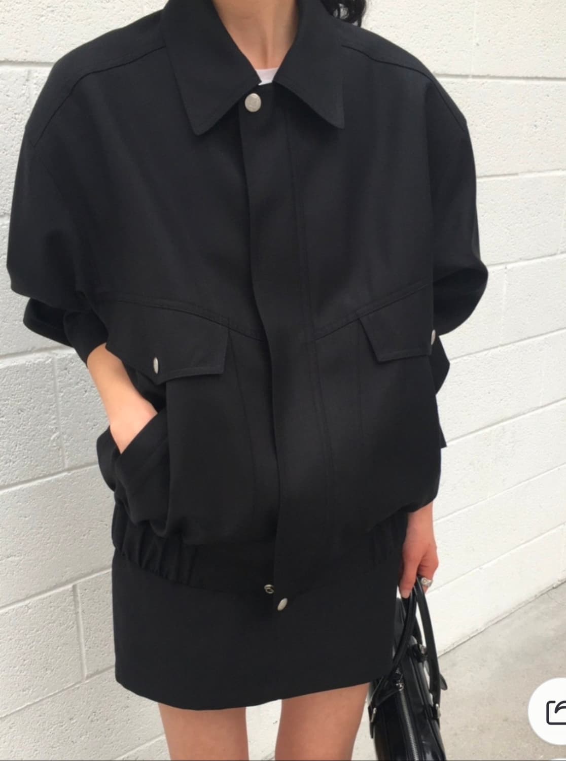 위아 허그 블루종 셋업 블랙  상품이미지5