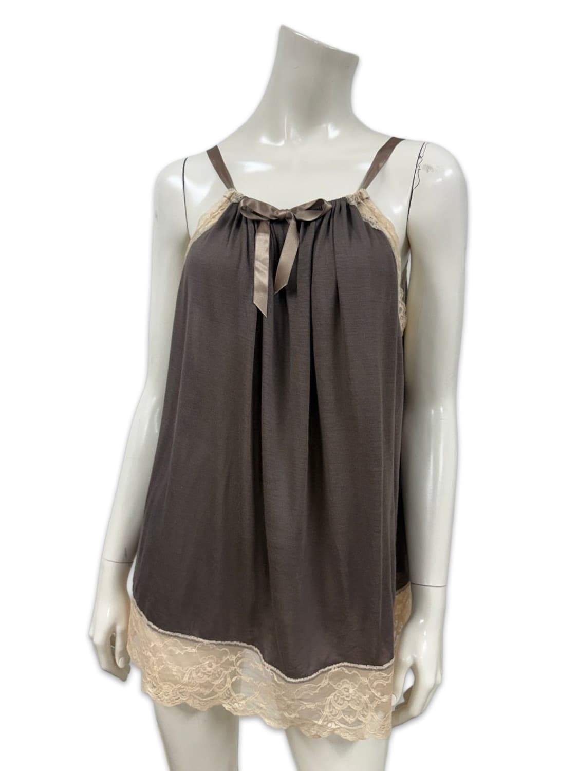 빈티지 Rouge vif 레이스 리본 슬리브리스 상품이미지5