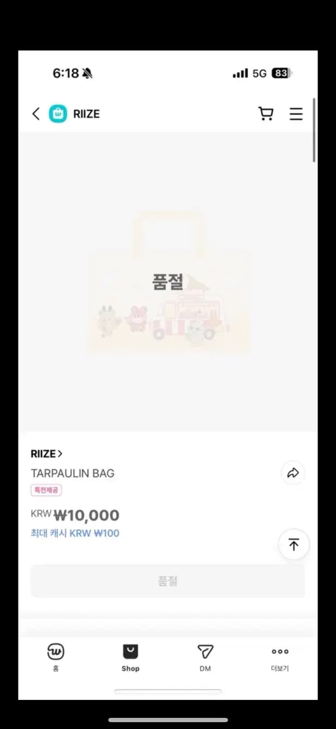 라이즈 리틀라이즈 파크 타포린백 상품이미지1