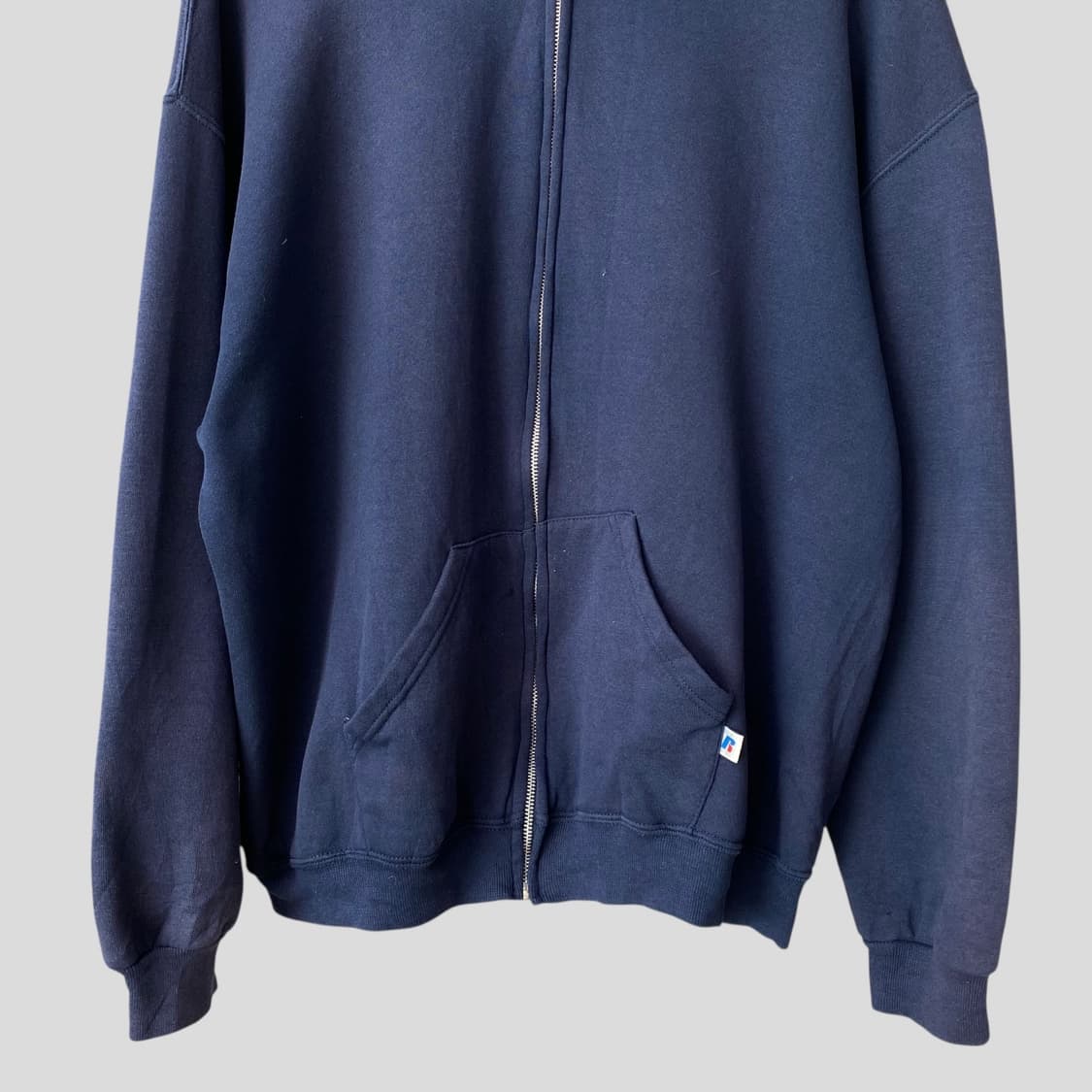 (XL)빈티지 러셀 블랭크 스웨트 후드집업 상품이미지4