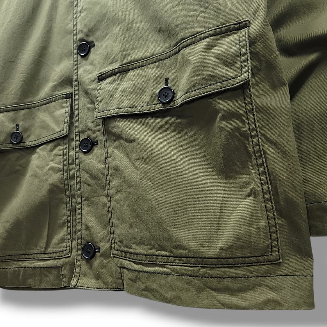 [L] 유니클로 X 마르니 카키 오버사이즈 워크자켓 상품이미지7