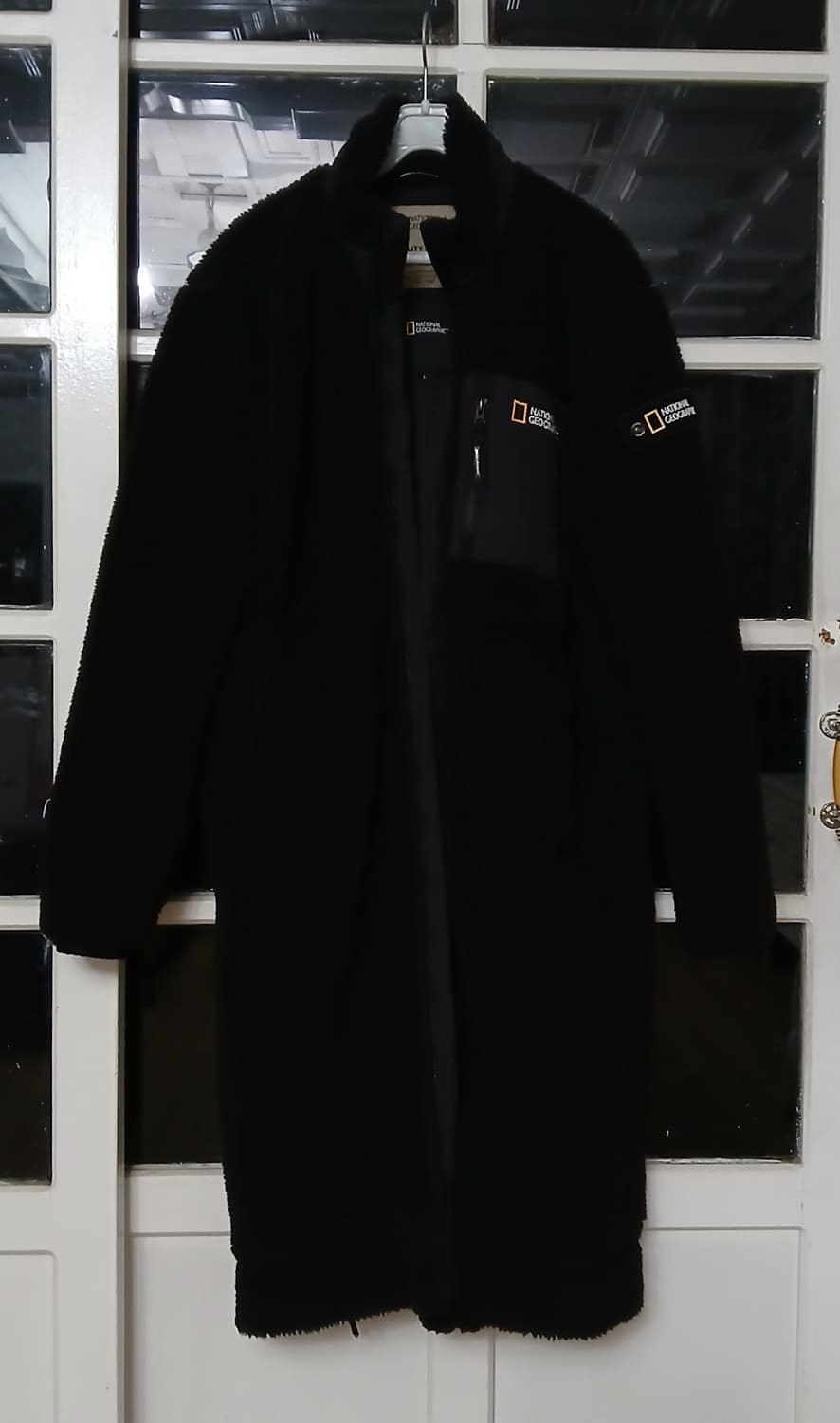 내셔널지오그래픽 뽀글이 롱 코트 블랙 색상 L 상품이미지1