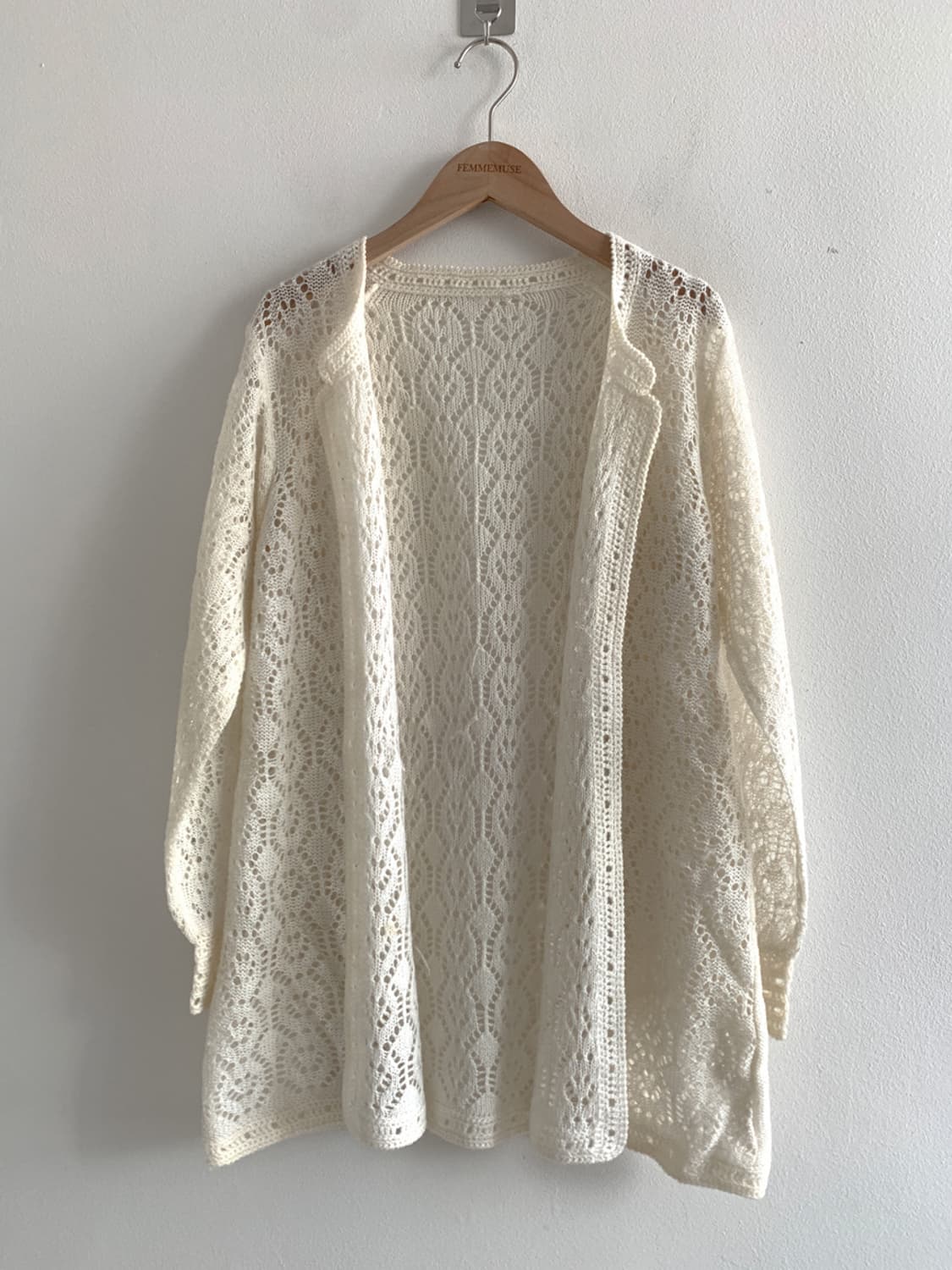 Punching Knit Long Cardigan 상품이미지2