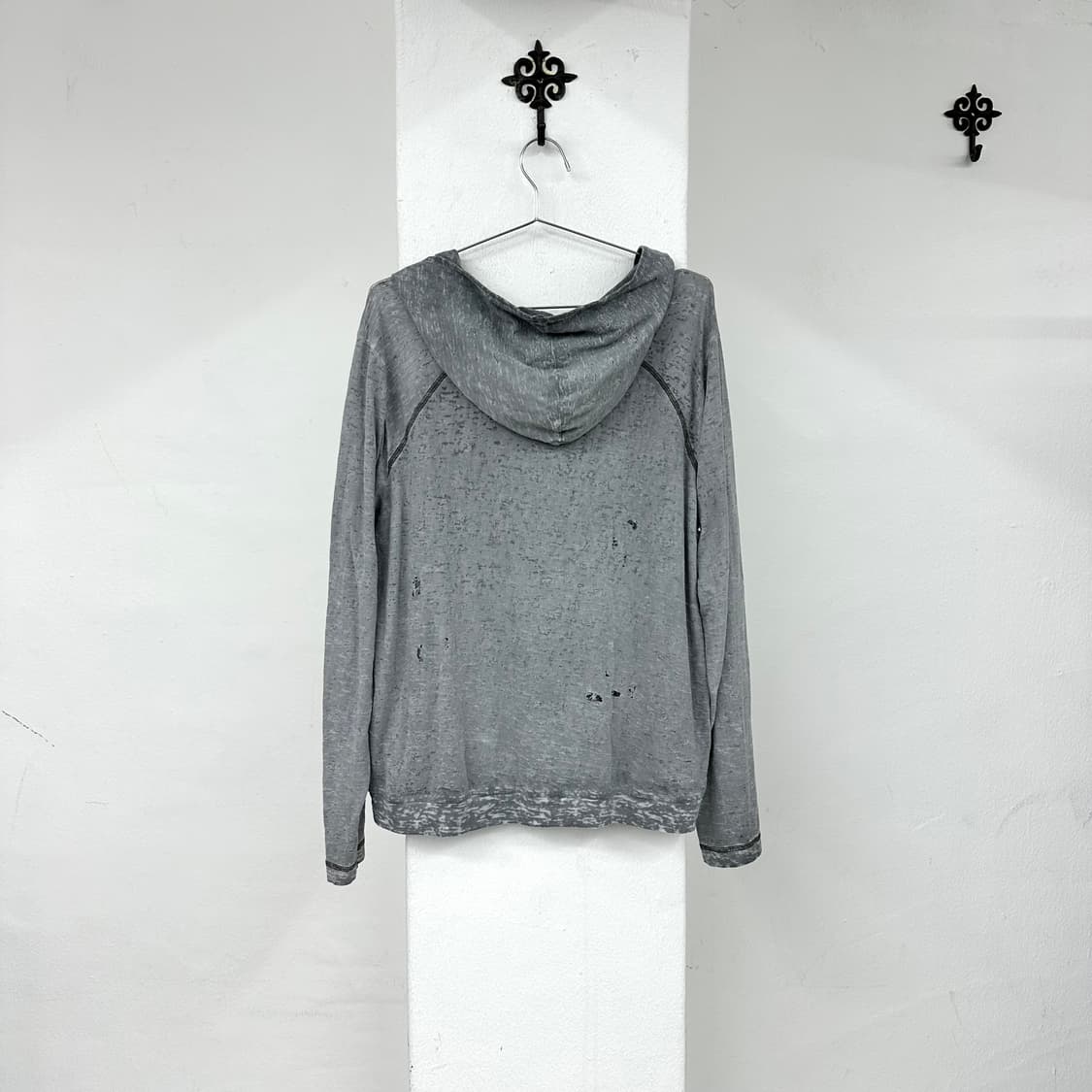 cement distressed hood long sleeve 상품이미지5
