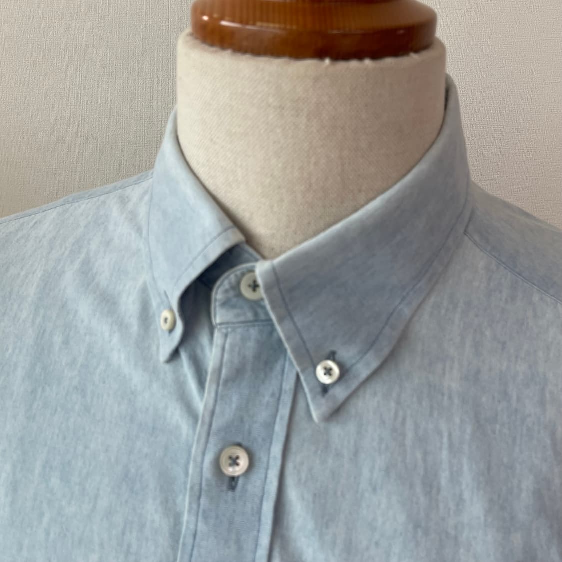 새빌로우 맞춤셔츠 워싱 데님 105~110 상품이미지3