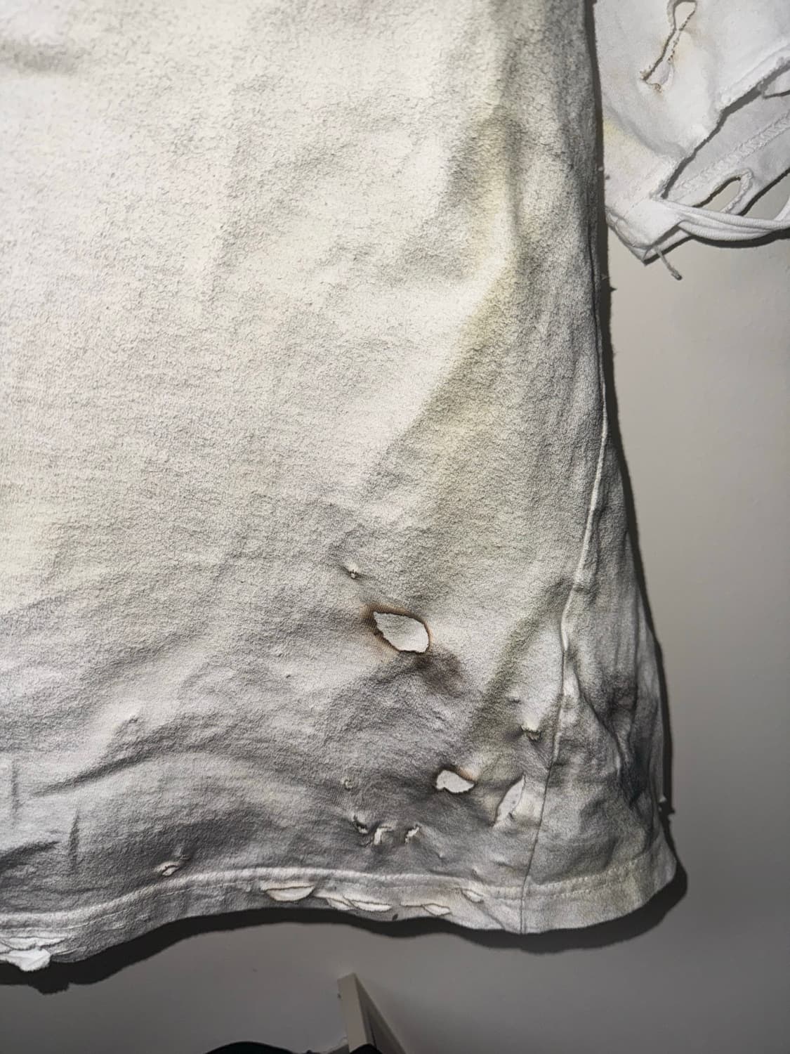 빈티지 발렌시아가 다스트레스드 데미지 워싱 반팔 상품이미지5