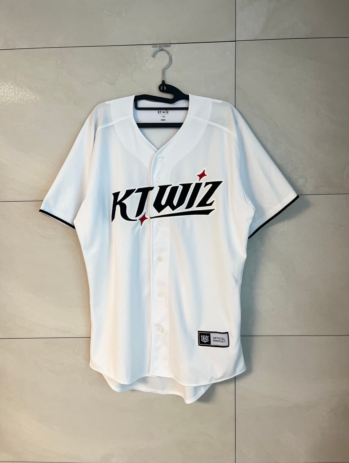 [2XL/110]2025 KT 위즈 홈 노마킹 야구 유니폼 상품이미지3