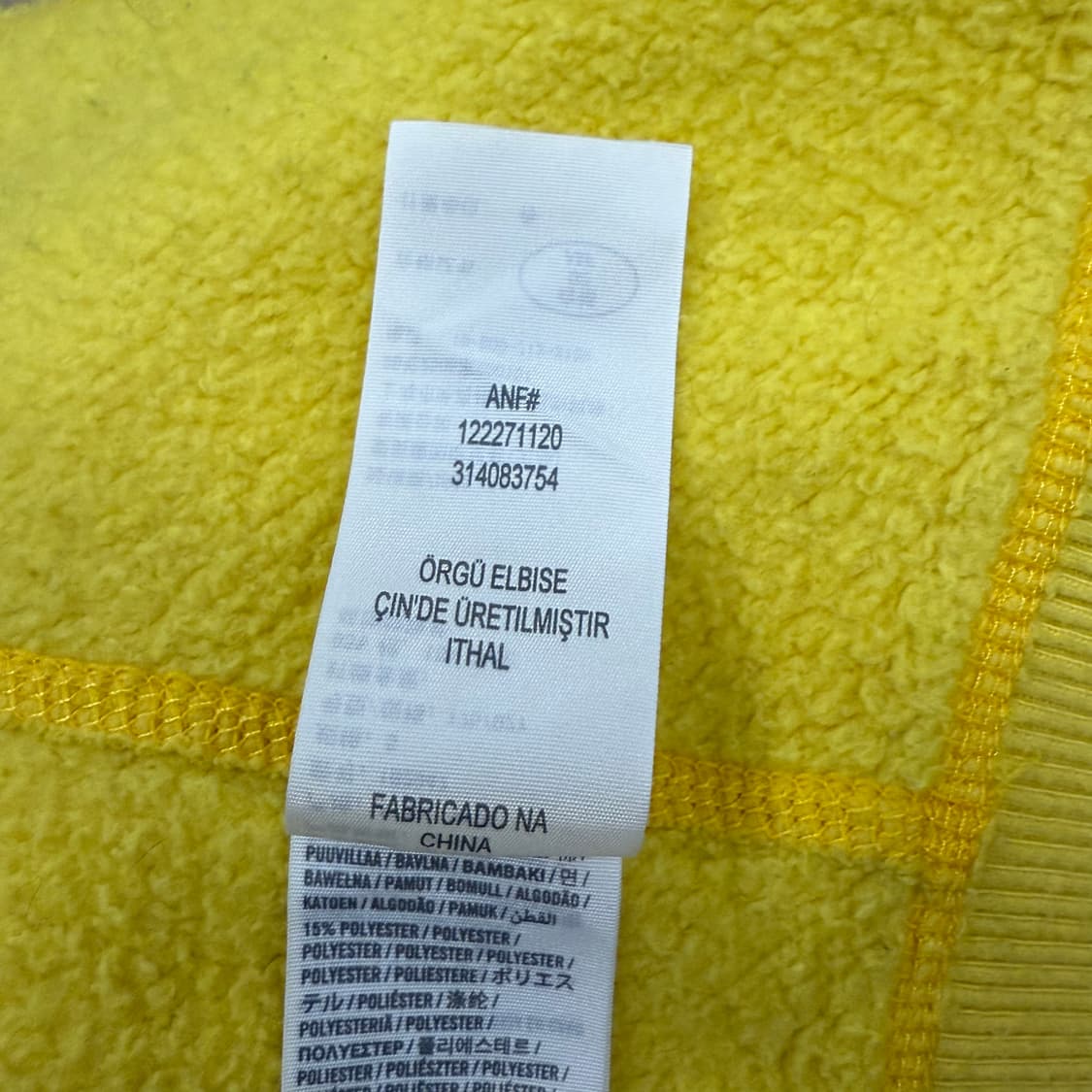 아베크롬비 옐로우 노랑 후드집업 상품이미지7