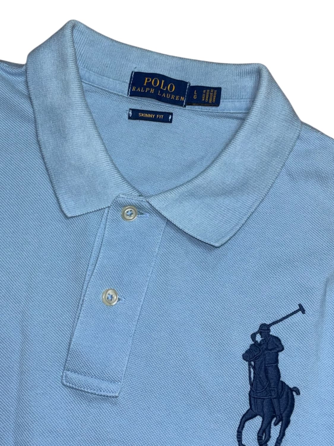 폴로 랄프로렌 빅포니 스카이 블루 반팔 카라티 상품이미지3