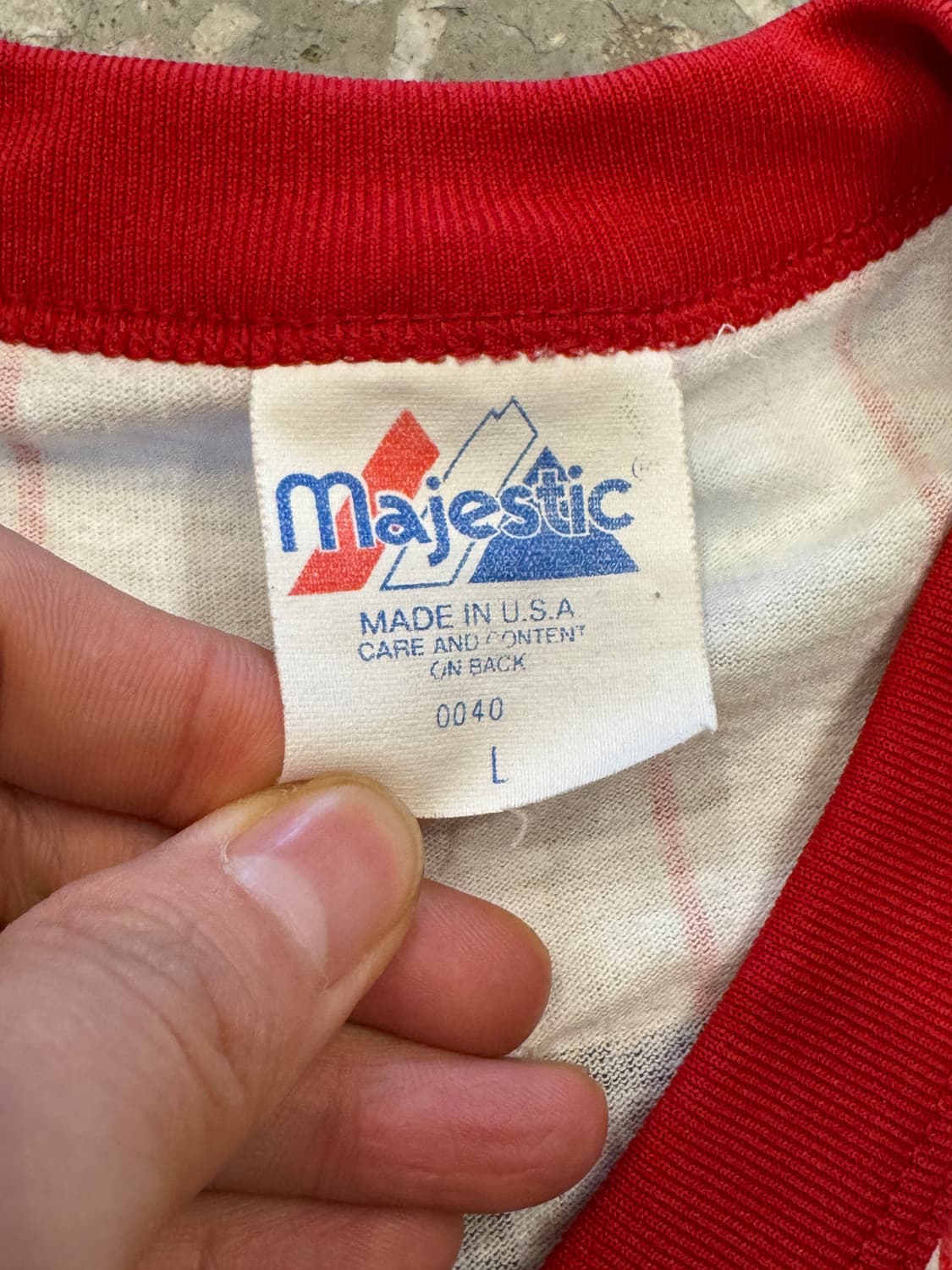 90s Majestic 베이스볼 티셔츠 (L) 상품이미지5