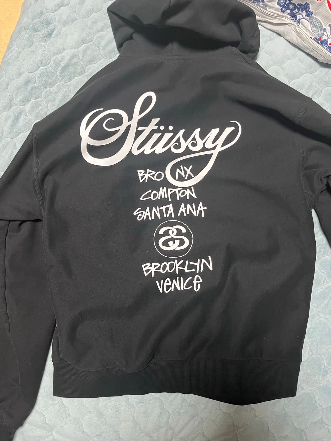 스투시 월드투어 후드집업 블랙xl 상품이미지1