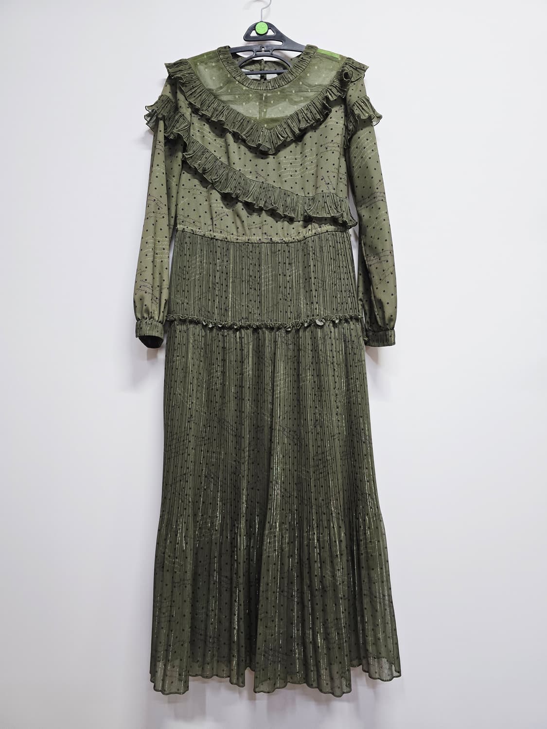 에고이스트  도트 플리츠 원피스 프릴 장식55 상품이미지1