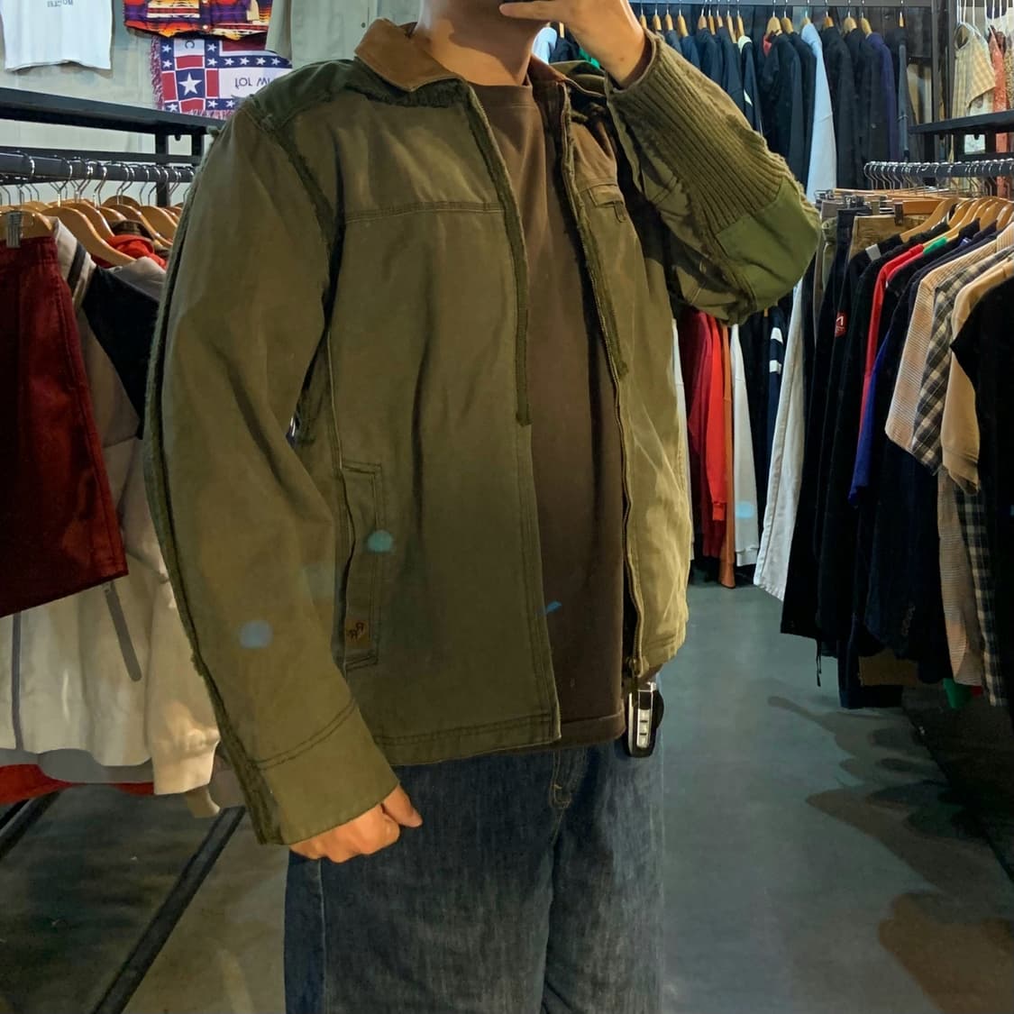 Real ranch 90s 리얼렌치 캔버스 밀리터리 자켓 M 105 워크 상품이미지3