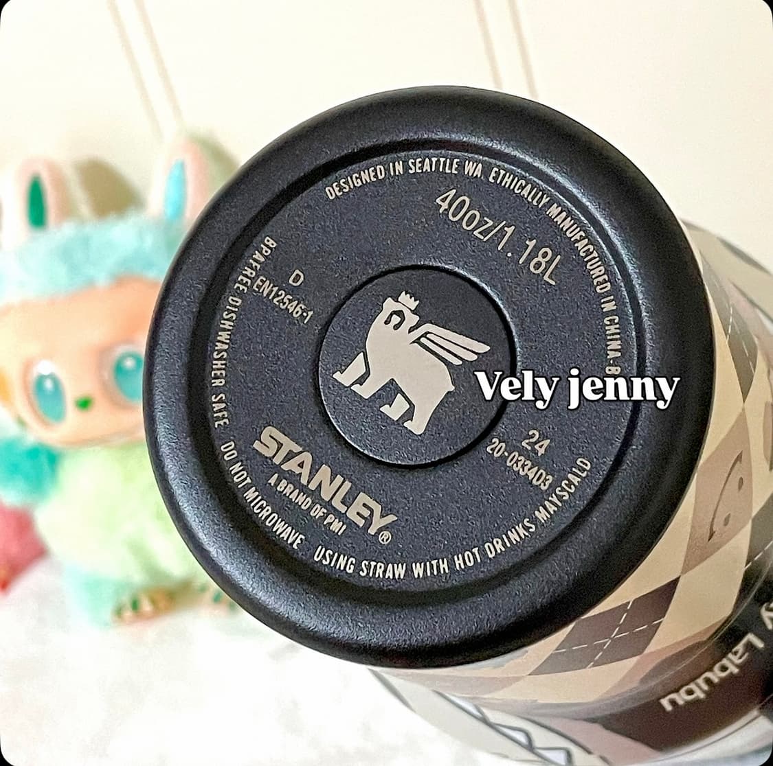새상품)스탠리 라부부 블랙 텀블러+라부부 키링 인형 상품이미지8