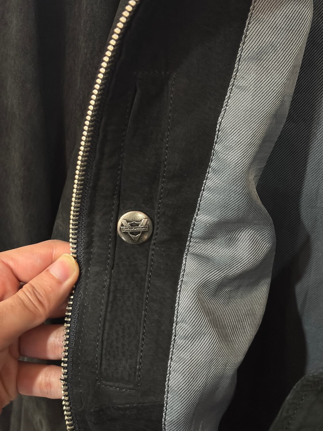 J16 할리데이비슨 피그 스웨이드 레더 자켓 2XL 상품이미지6