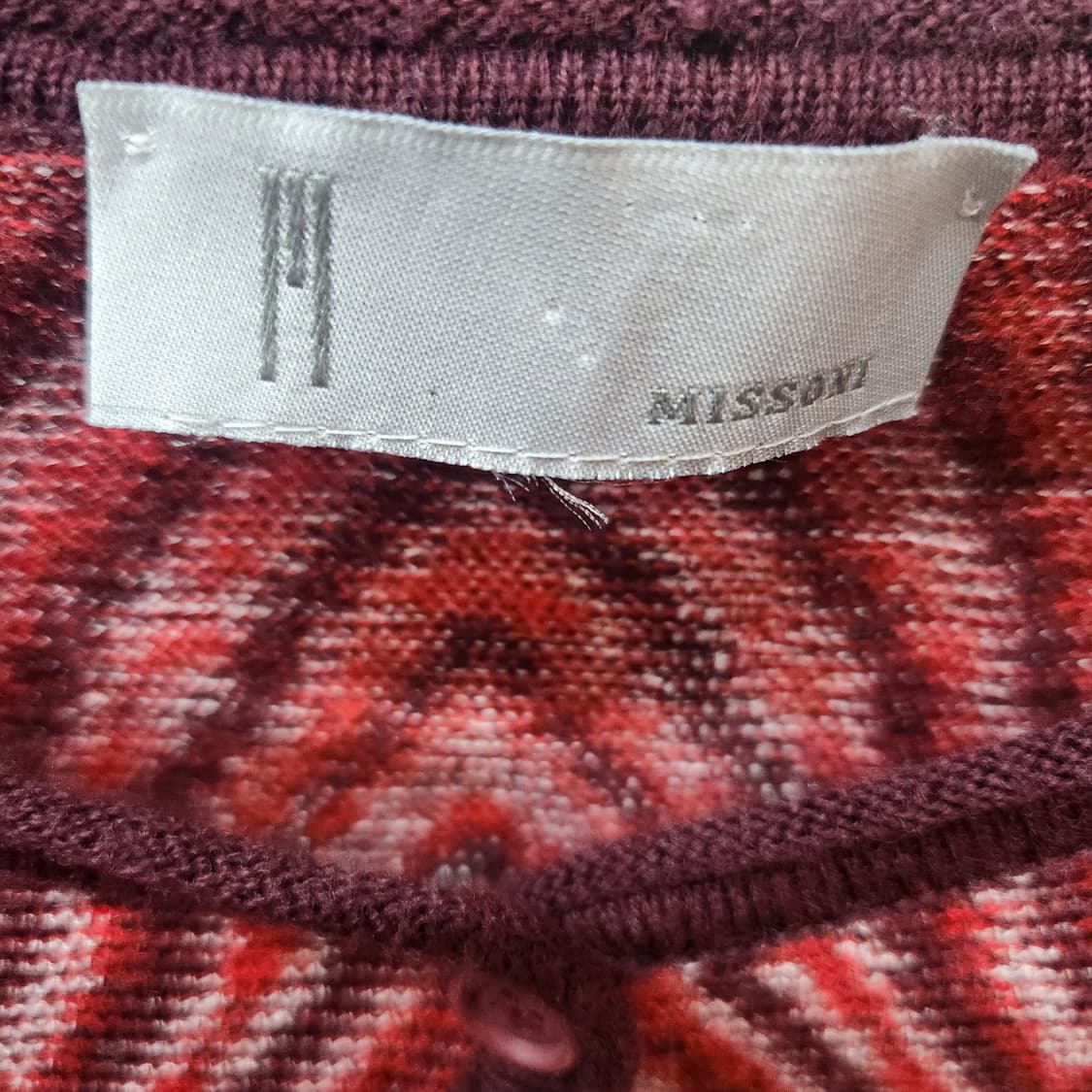 미쏘니 시그니처 지그재그 패턴 빈티지 가디건 S 상품이미지5