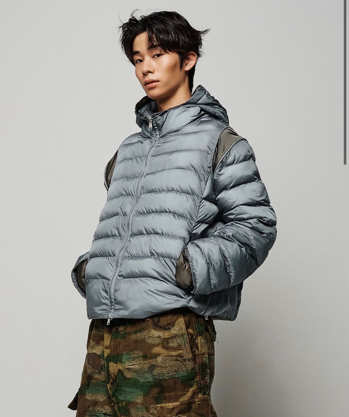 다이닛 경량패딩 실버 새상품 상품이미지2