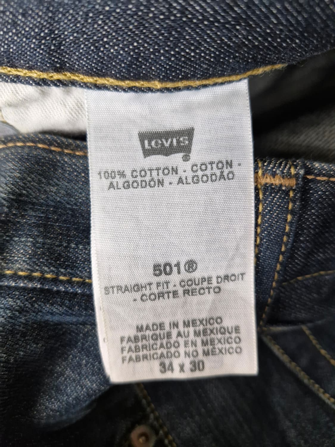 Levi's 리바이스 00's 501 스트레이트핏 데님팬츠 34/30 상품이미지8