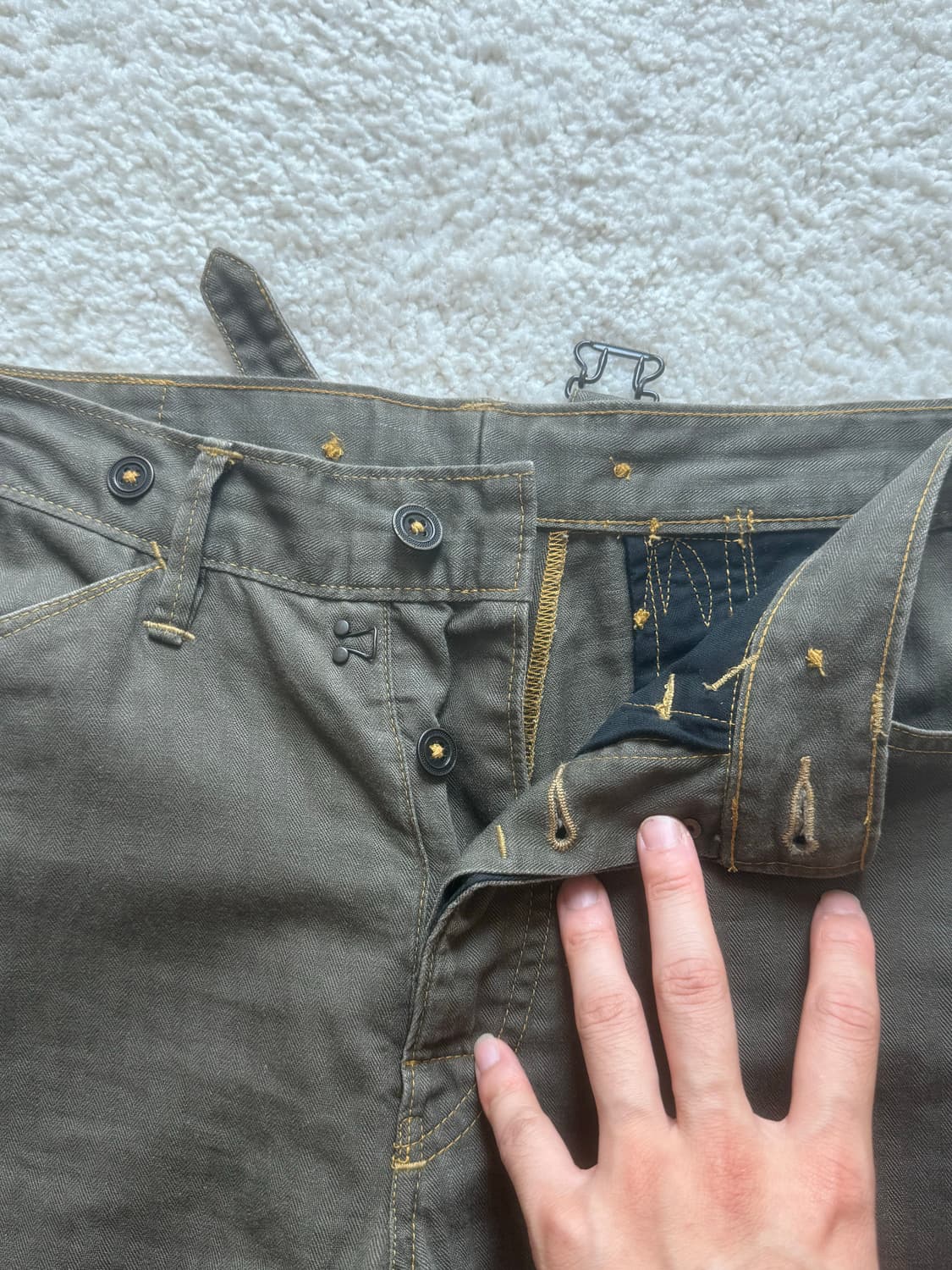 Rrl 오피서 린넨 헤링본 팬츠 상품이미지8