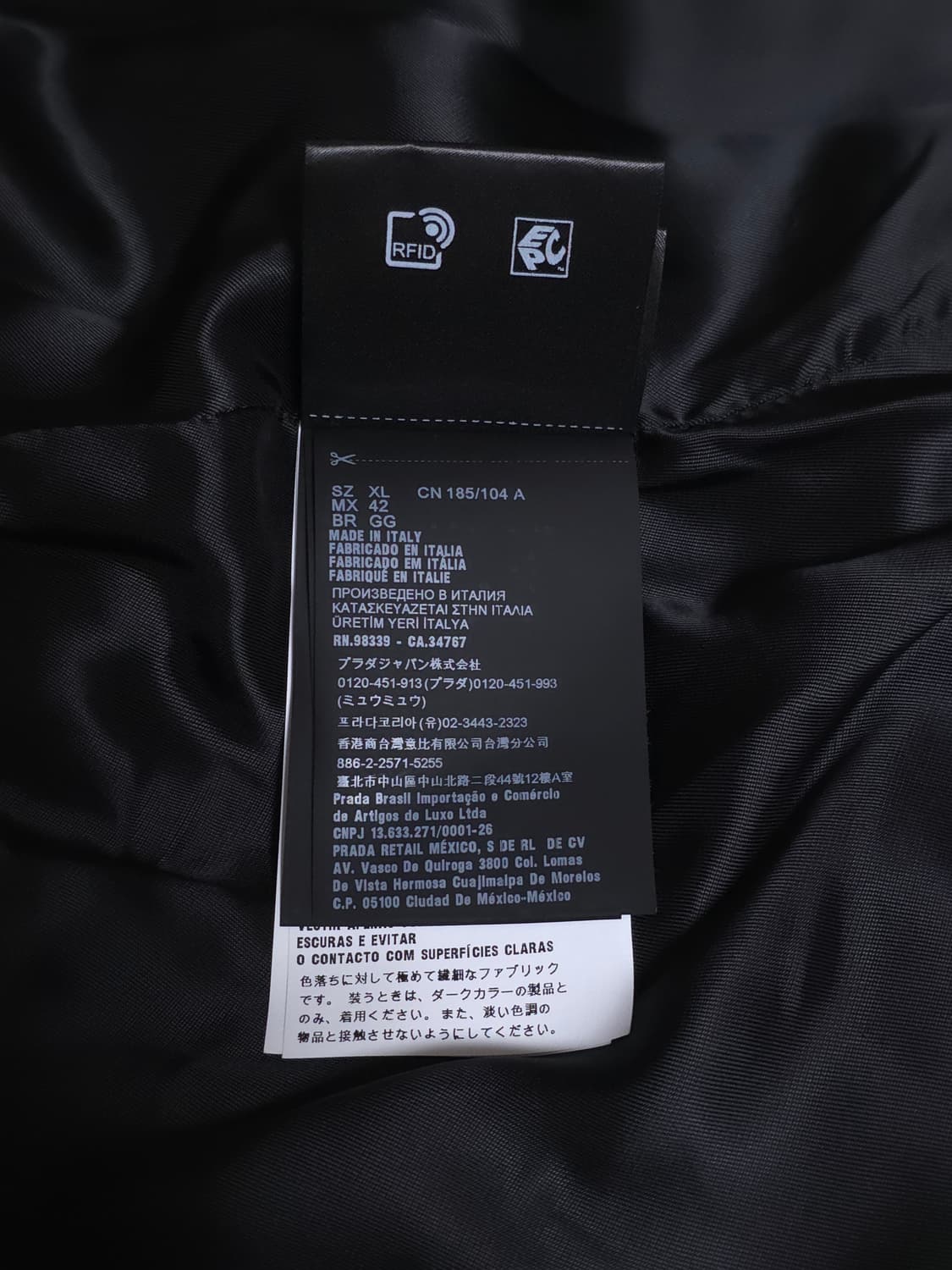 [XL] 프라다 벨벳 블루종 자켓 블랙 상품이미지8