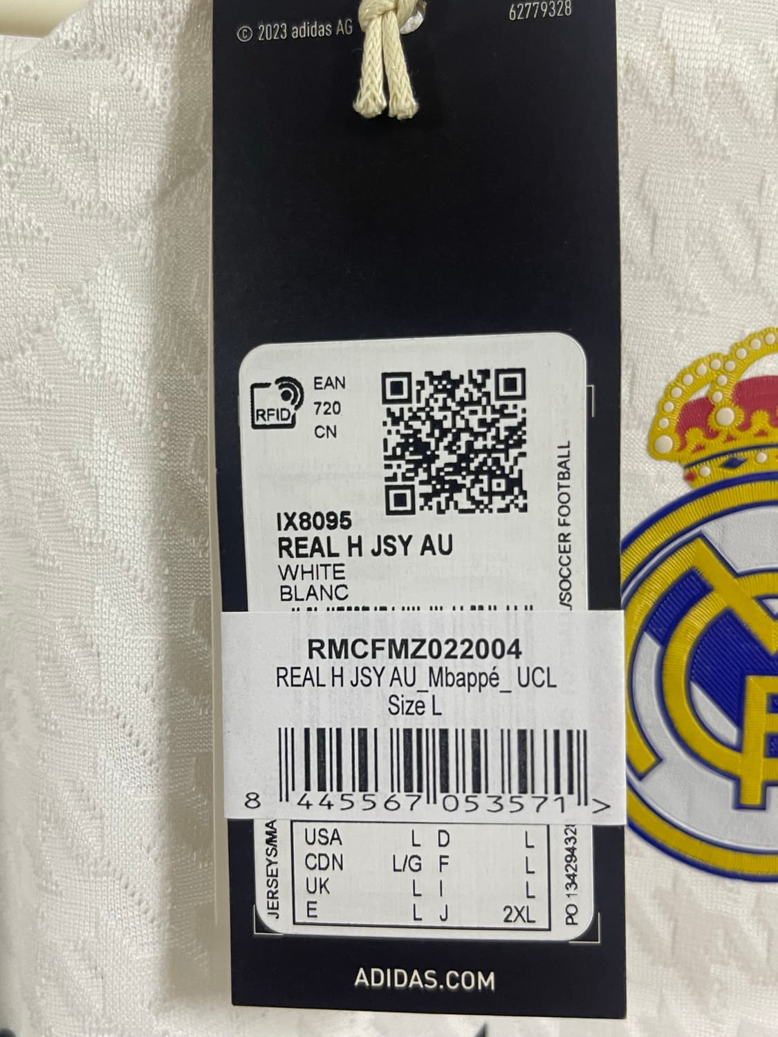 레알 마드리드 24/25 홈 어센틱 정품 유니폼 새것  상품이미지3