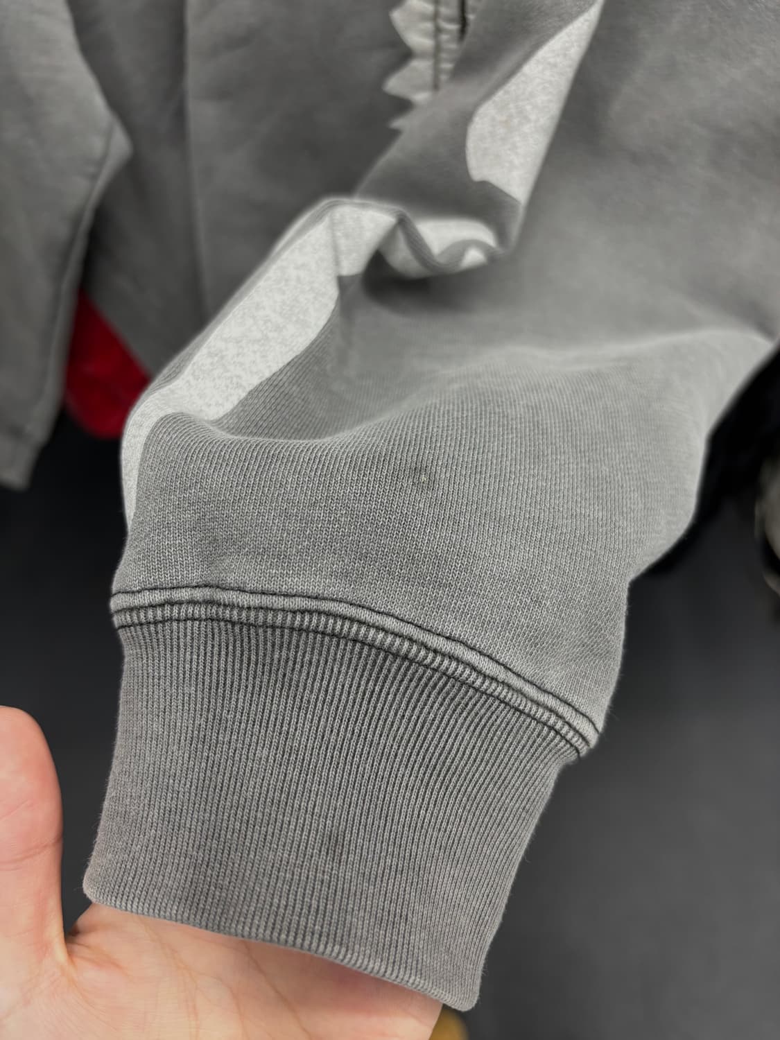 밴슨 레더 50th 그레이 본 후드집업 상품이미지6