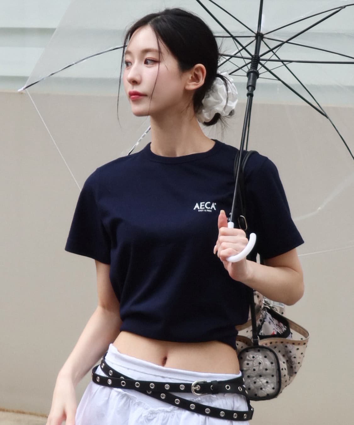 에이카화이트 AECA SIGNATURE TEE-NAVY 상품이미지2