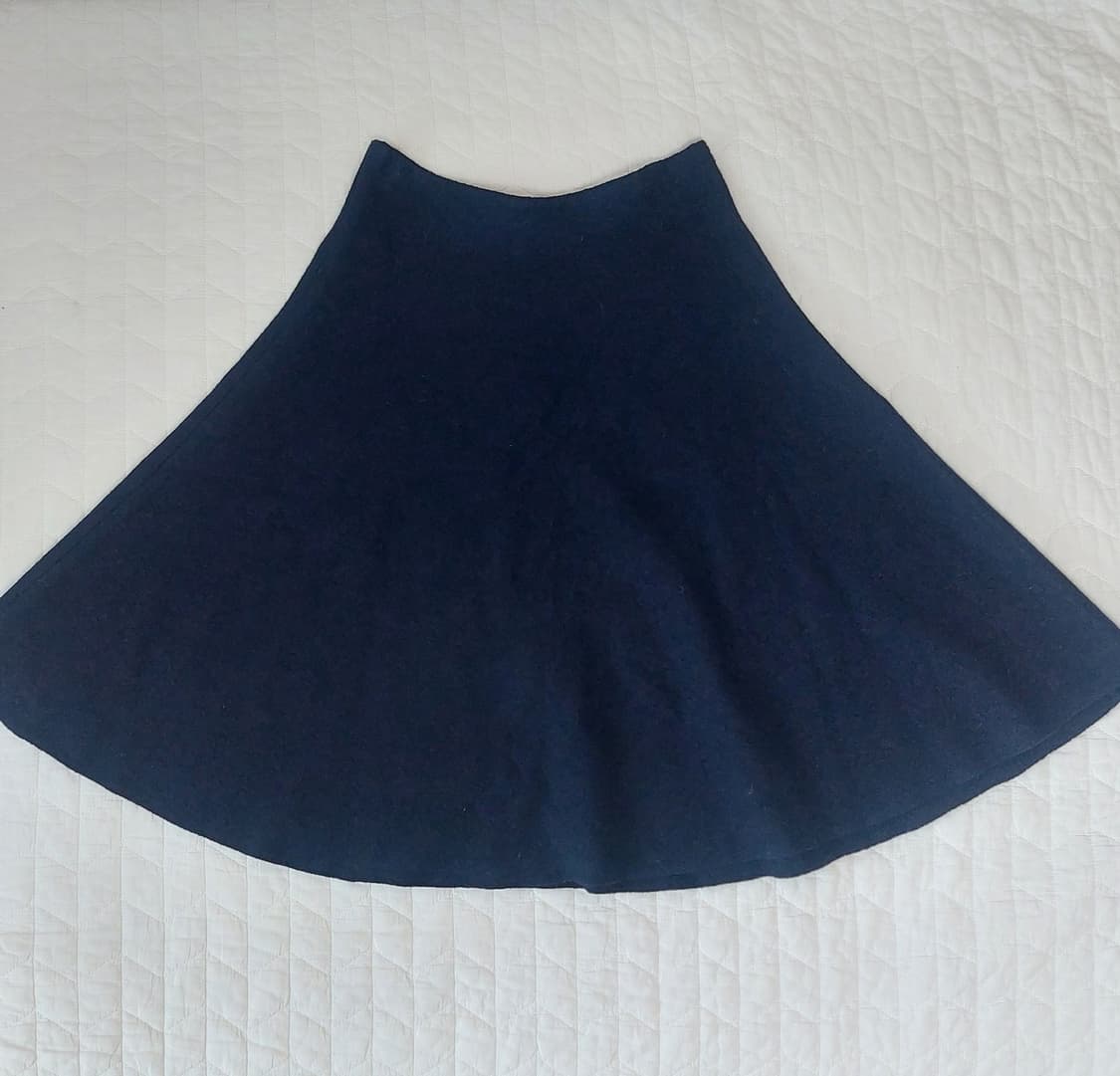 Navy flare midi skirt 상품이미지2