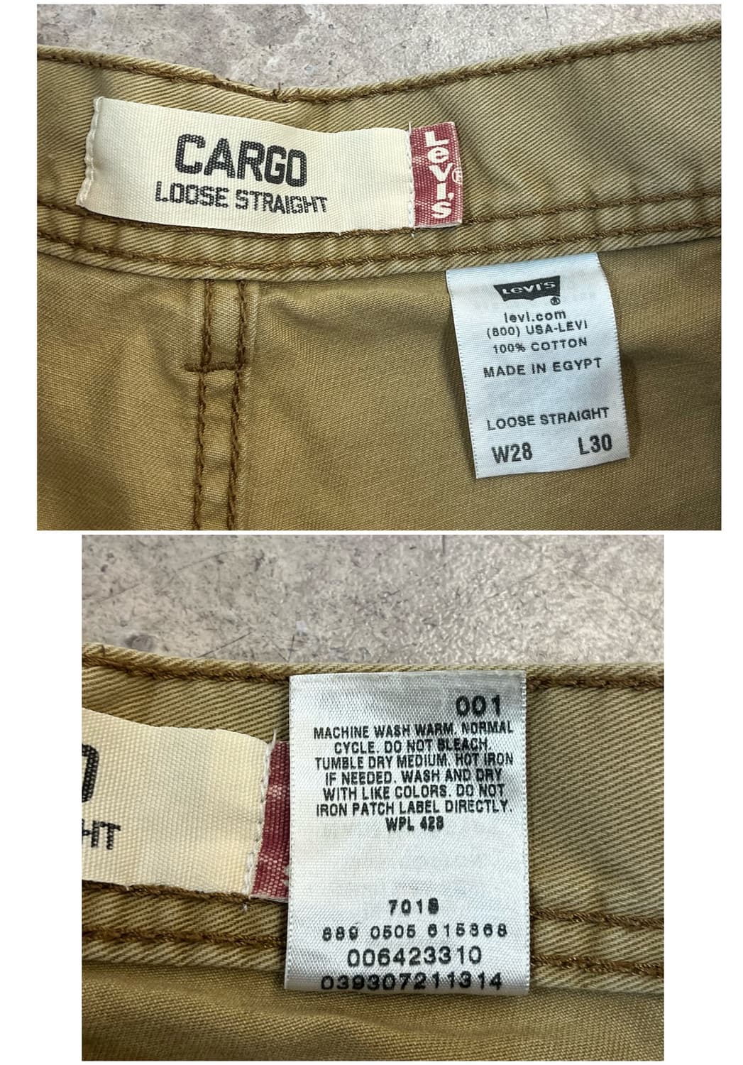 리바이스 카고 하프 팬츠 베이지 W28 L30 #csz3381 상품이미지3