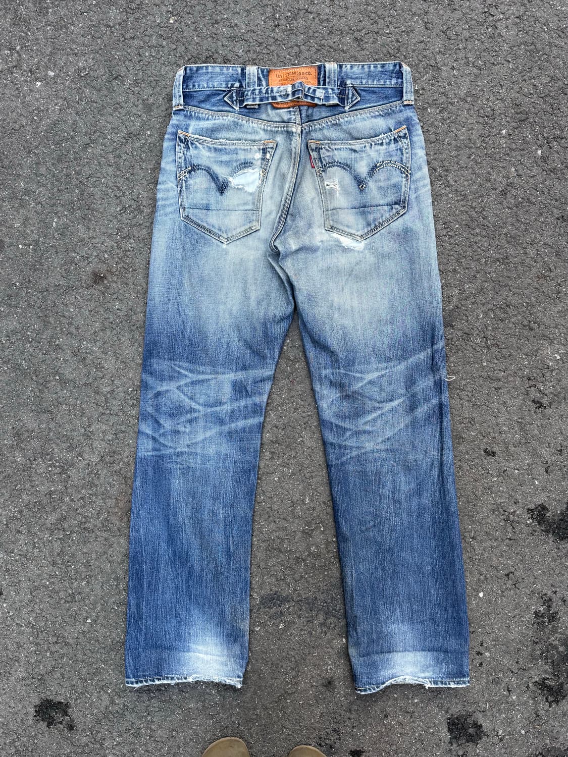 90s 리바이스 503 페이딩 신치백 데님팬츠 상품이미지1