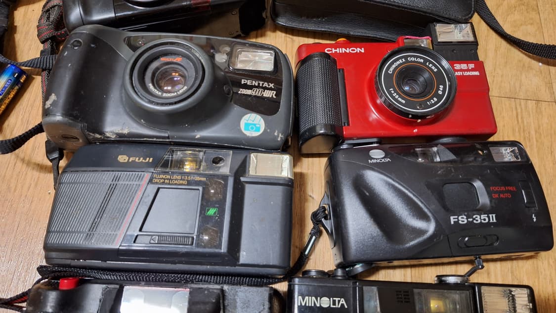 고장,장식,하자,부품용/필름카메라 14종 일괄 빈티지 레트로 클래식 앤틱 상품이미지4