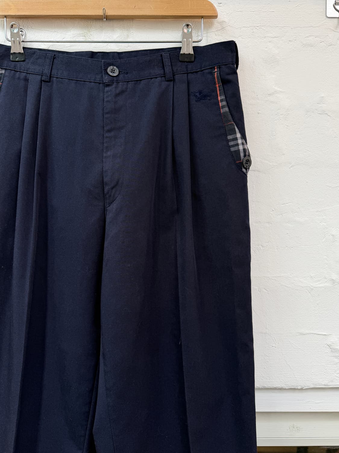 Burberrys 버버리 네이비 치노 핀턱 트라우저 34 상품이미지2