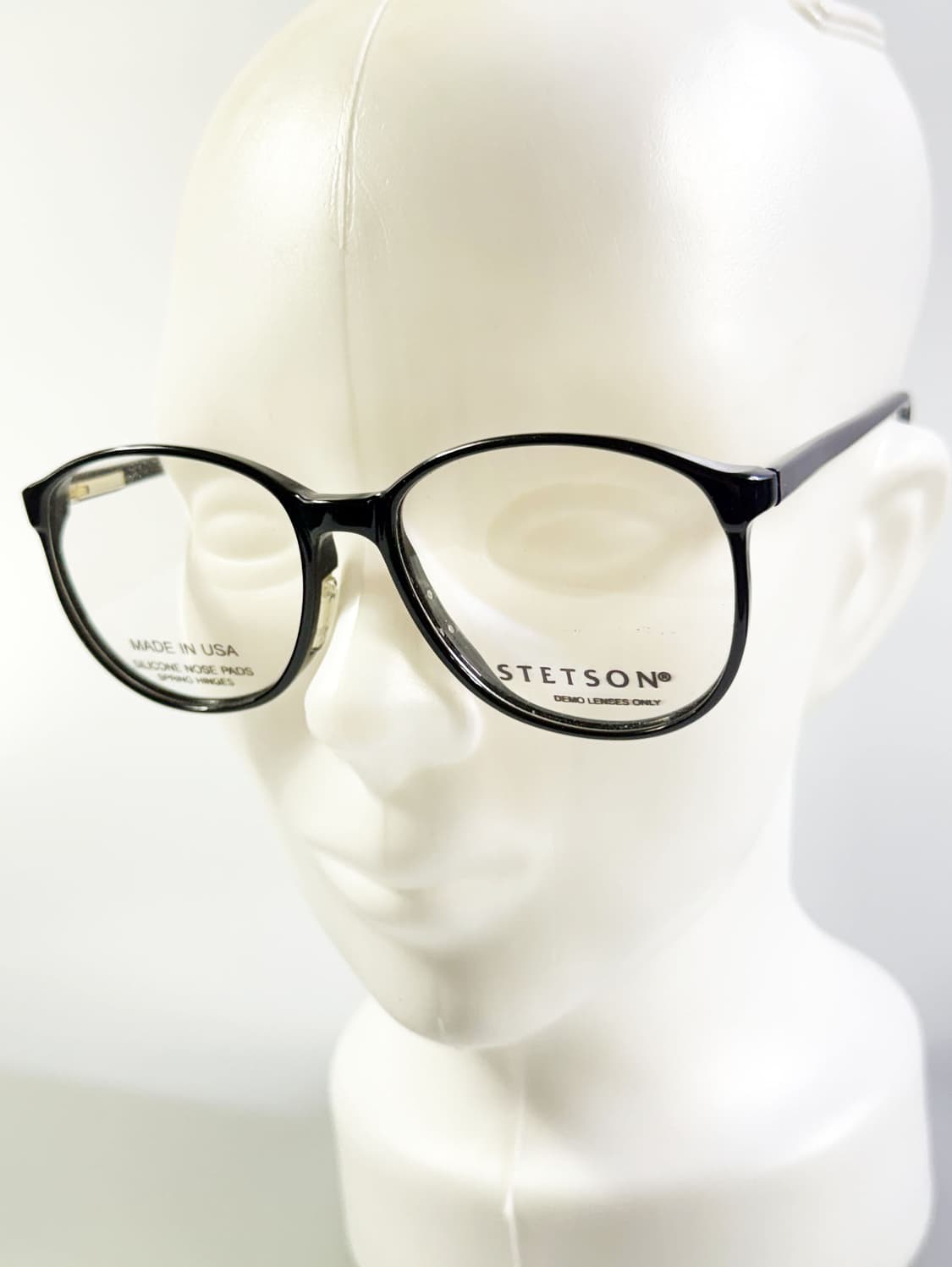 90s USA STETSON 블랙 클래식 판토 뿔테 빈티지 안경 상품이미지9