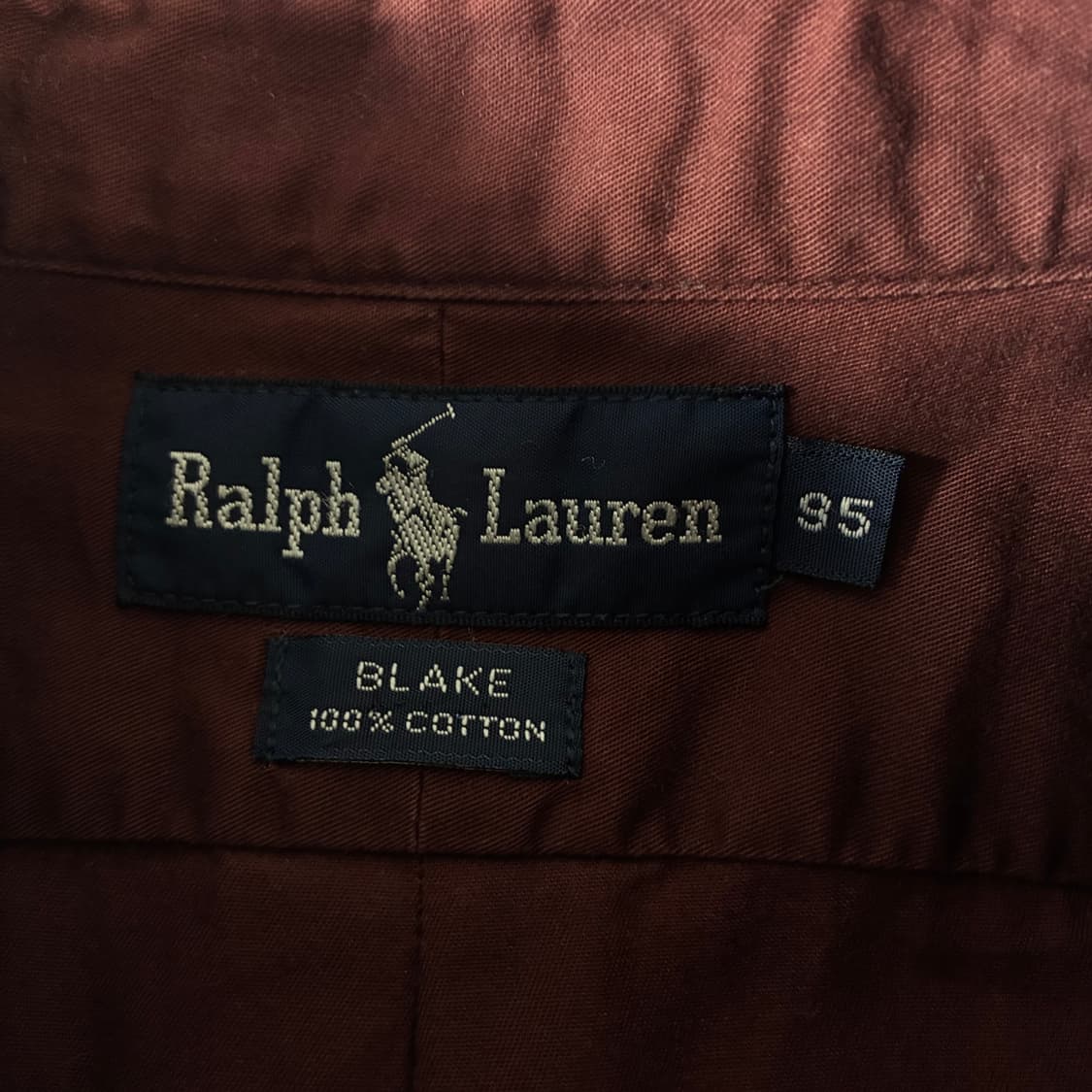 Polo  폴로 랄프로렌 자수 코튼 블레이크 버건디 셔츠   상품이미지4