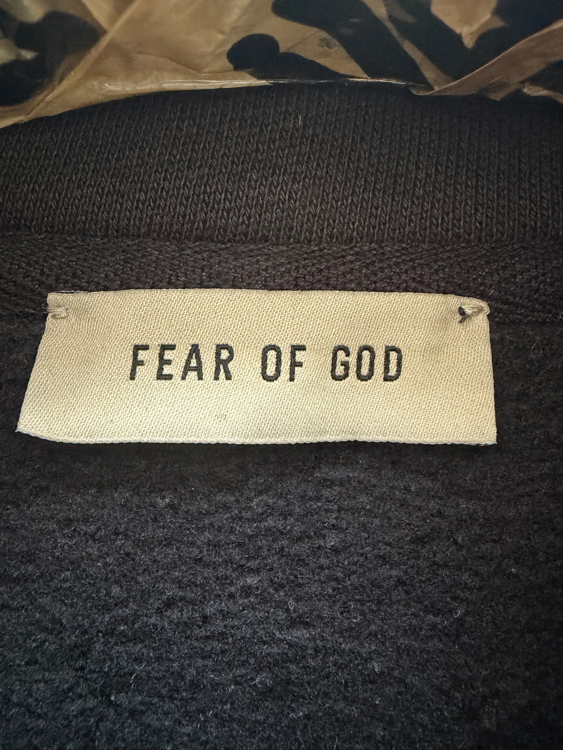 피어오브갓 8th 플리스 하프집업 풀오버 아노락 블랙 FEAR OF GO 상품이미지5
