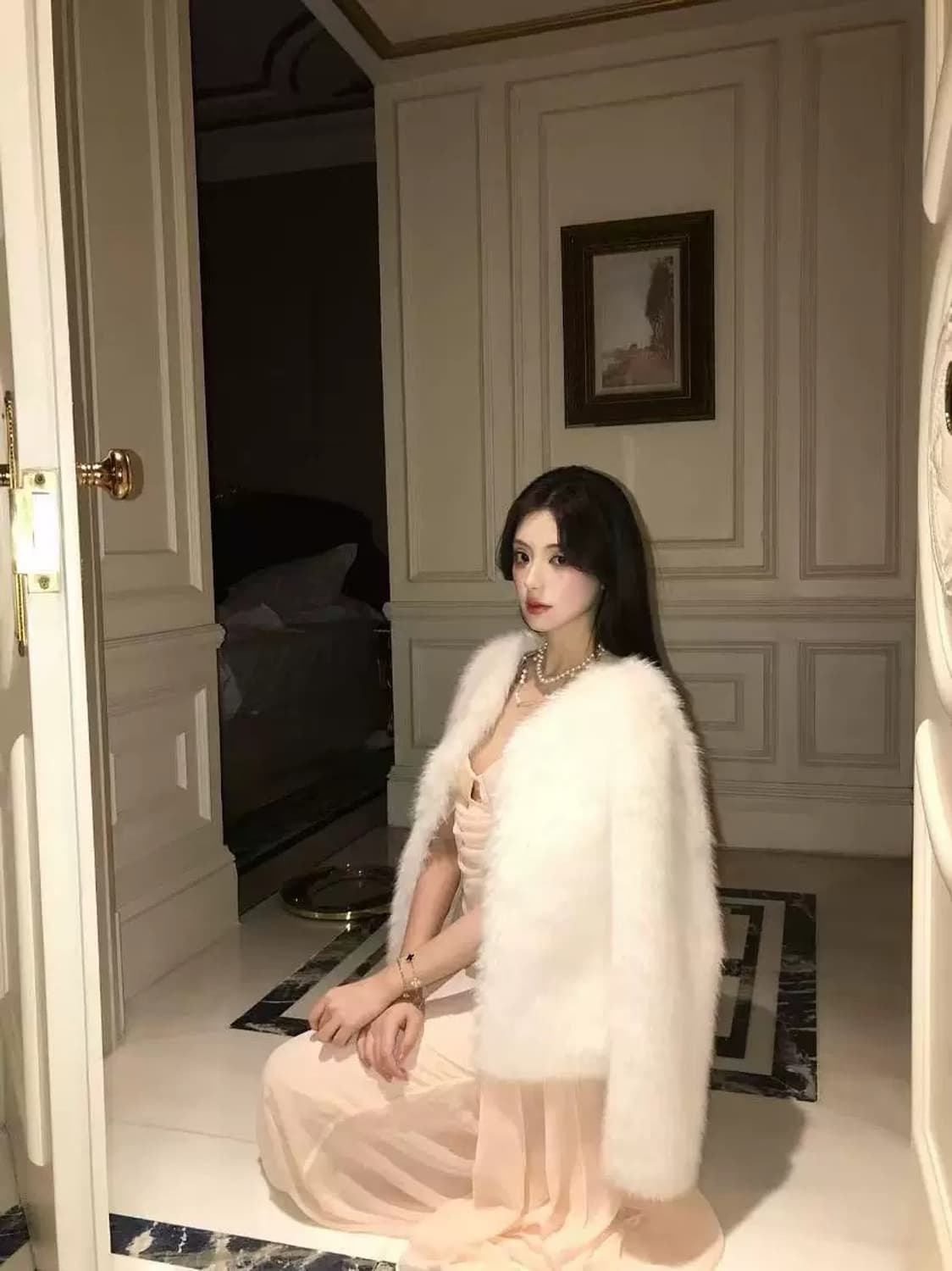 화이트 퍼자켓 상품이미지1