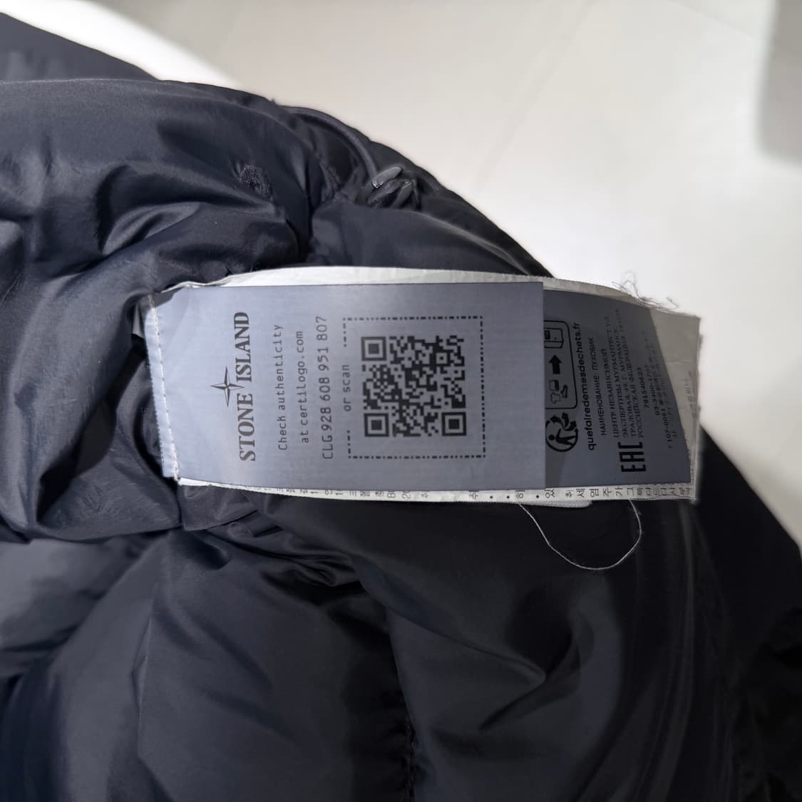 (A+ / XL) / 스톤아일랜드 크링클랩스 블랙 다운 패딩 상품이미지6