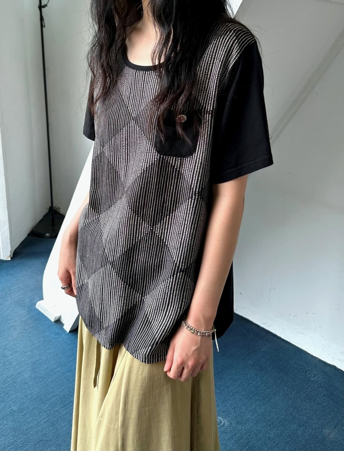 Multi patterned design rayon cotton tee 상품이미지9