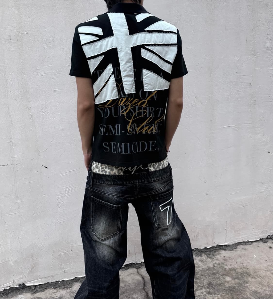 Union Jack Embroidery Polo T-Shirt 상품이미지3