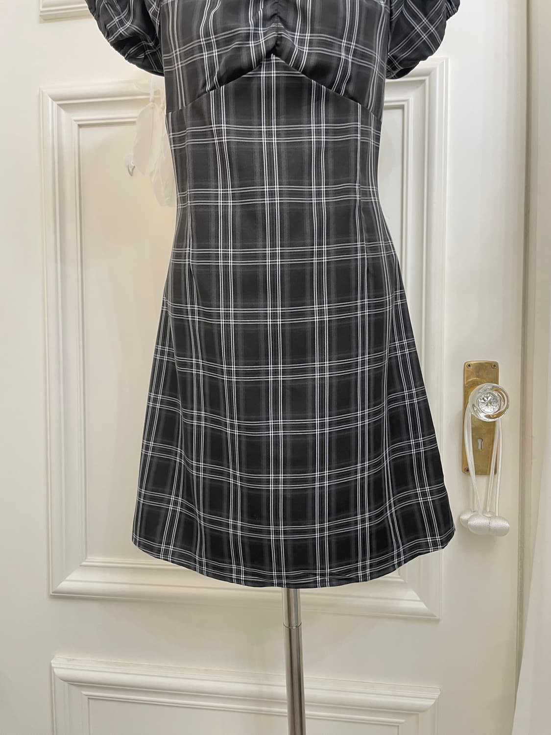 charcoal check shirring point lovely opc 상품이미지8
