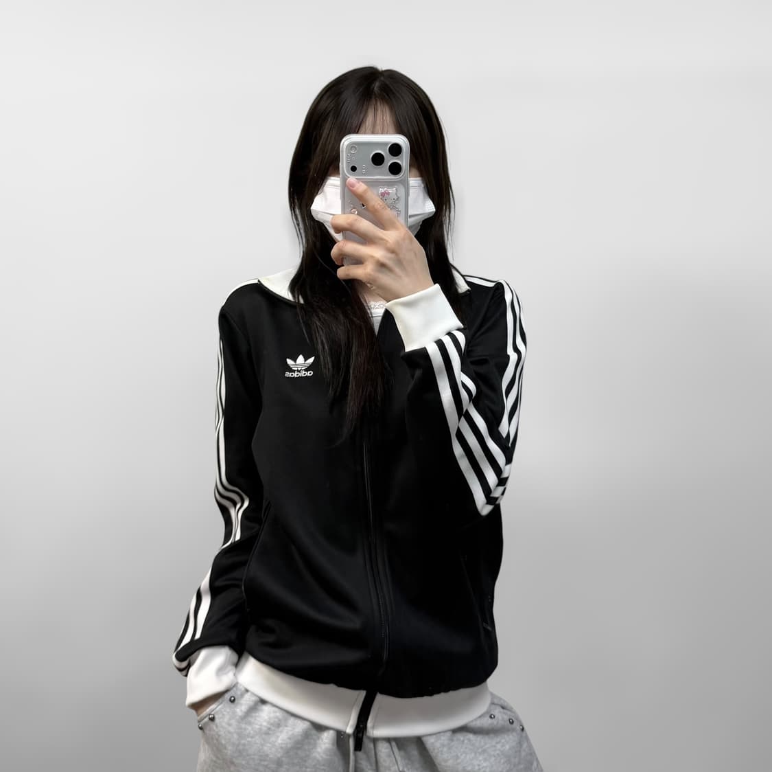 아디다스 베켄바우어 트랙탑 져지 블랙 화이트 상품이미지1