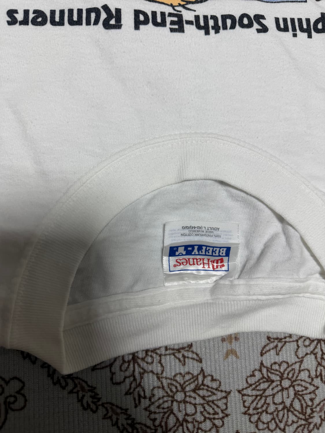 Hanes Beefy 그래픽 반팔티 L 상품이미지3