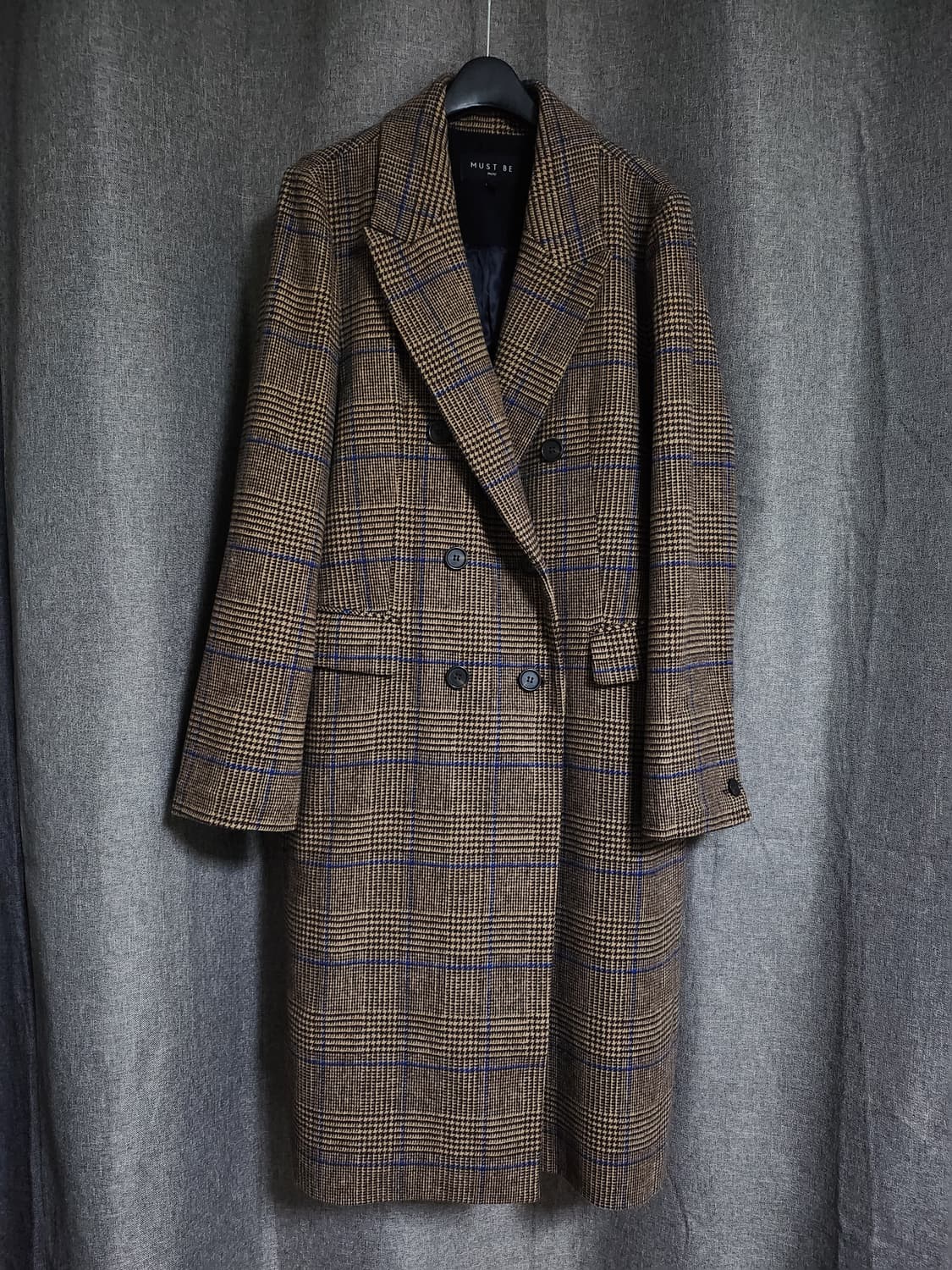 머스트비 체크 클래식 코트 상품이미지1