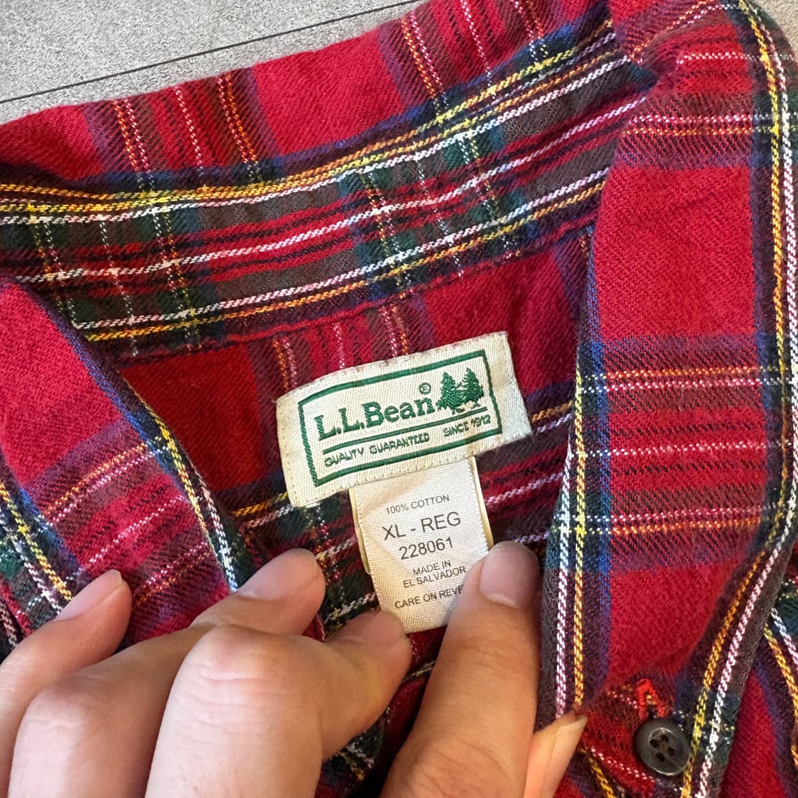 L.L.bean 레드 체크 정품 엘엘빈 플란넬 셔츠 상품이미지5