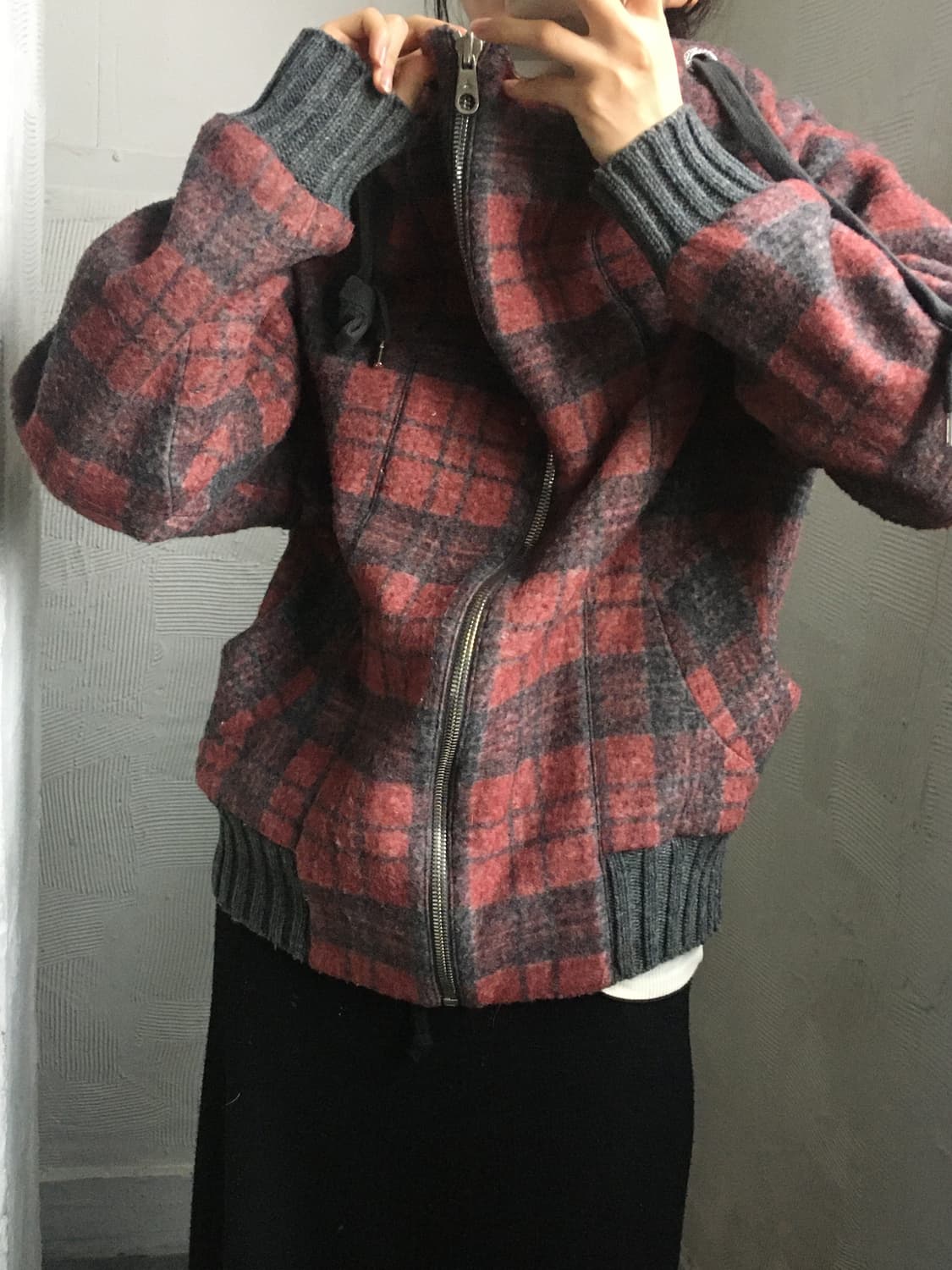  Vivienne Westwood 비비안웨스트우드 레드체크 후드 집업 자 상품이미지1