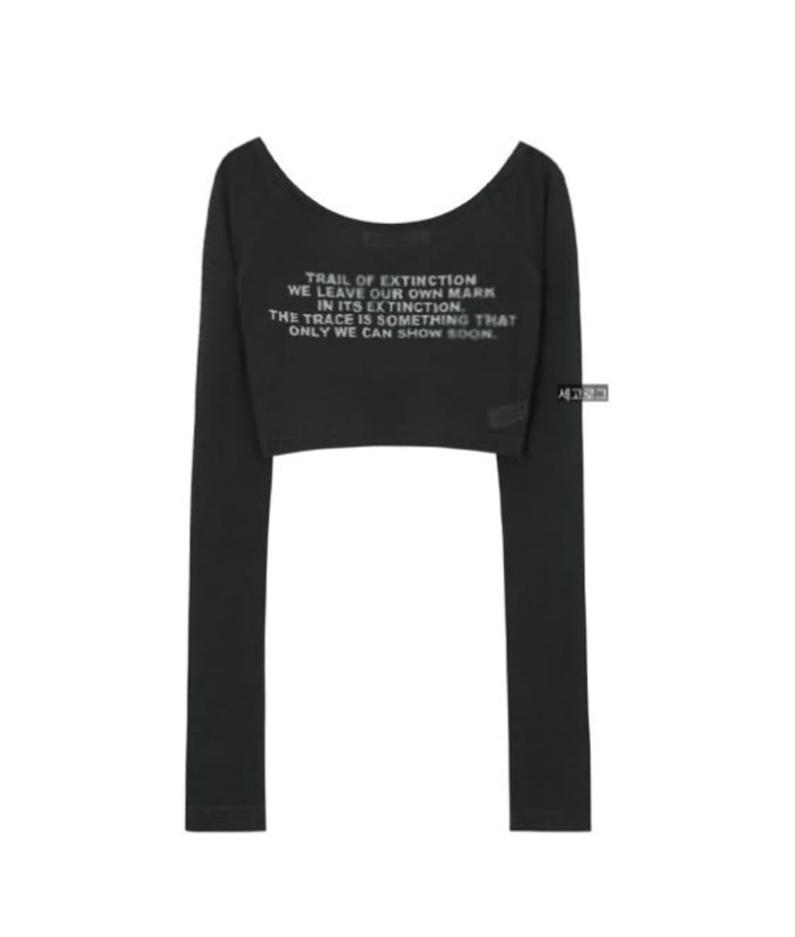 보헤미안서울 크롭 롱슬리브 블랙 상품이미지1